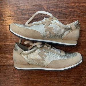 Michael Kors Gold Tennis Shoes size 8
